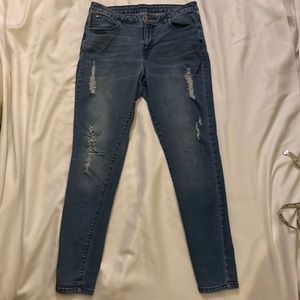 J Lo Jennifer Lopez Distressed Skinny Jeans